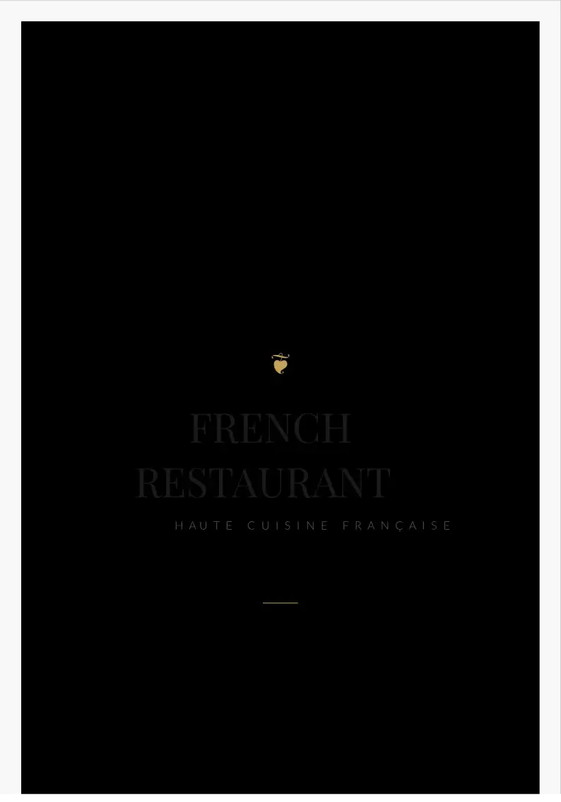 french restaurant -menu1