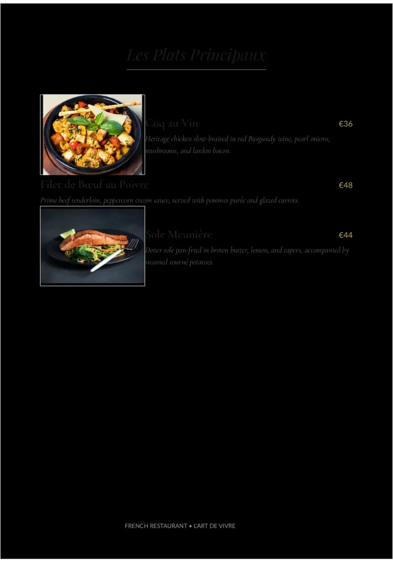 french restaurant -menu3
