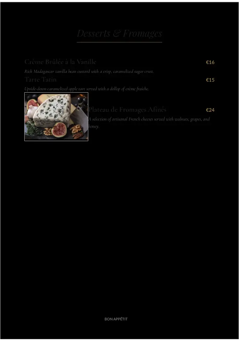 french restaurant -menu4